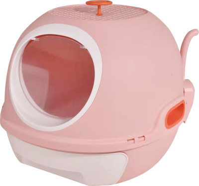 YES4PETS Hooded Cat Toilet Litter Box Tray House With Drawer and Scoop Pink