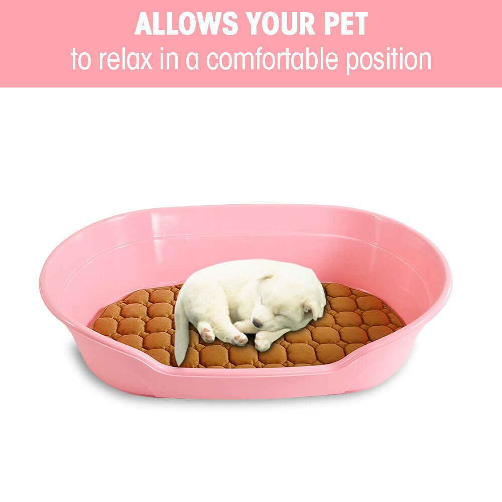 YES4PETS Pet Bed Small Plastic Dog Bedding Sleeping Resting Washable Basket Pink