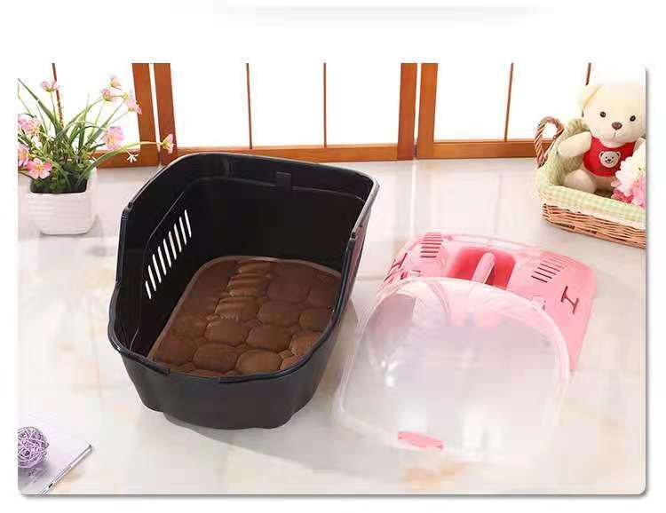 YES4PETS Small Portable Travel Dog Cat Crate Pet Carrier Cage Comfort With Mat-Pink