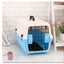 YES4PETS Small Portable Plastic Dog Cat Pet Pets Carrier Travel Cage With Tray-Blue