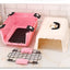 YES4PETS Small Portable Plastic Dog Cat Pet Pets Carrier Travel Cage With Tray-Pink