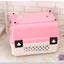 YES4PETS Small Portable Plastic Dog Cat Pet Pets Carrier Travel Cage With Tray-Pink