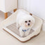 YES4PETS Medium Portable Dog Potty Training Tray Pet Puppy Toilet Trays Loo Pad Mat With Wall Brown