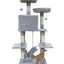 YES4PETS 145 cm Cat Scratching Post Tree Scratcher Pole-Little Grey