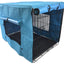 YES4PETS 24' Portable Foldable Dog Cat Rabbit Collapsible Crate Pet Cage with Blue Cover