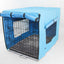 36' Portable Foldable Dog Cat Rabbit Collapsible Crate Pet Cage with Cover Mat Blue