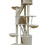 YES4PETS 244 cm XL Multi Level Cat Scratching Post Tree Scratcher Pole- Beige