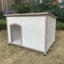 YES4PETS XXL Timber Pet Dog Kennel House Puppy Wooden Timber Cabin With Stripe White