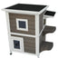 YES4PETS 2 Story Cat Shelter Condo with Escape Door Rainproof Kitty House