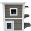 YES4PETS 2 Story Cat Shelter Condo with Escape Door Rainproof Kitty House