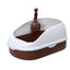 YES4PETS Medium Portable Cat Toilet Litter Box Tray with Scoop Brown