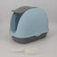 YES4PETS Portable Hooded Cat Toilet Litter Box Tray House with Handle and Scoop Blue