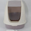 YES4PETS Portable Hooded Cat Toilet Litter Box Tray House with Scoop and Grid Tray White