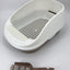 YES4PETS Large Portable Cat Toilet Litter Box Tray with Scoop and Grid Tray Brown