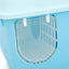 YES4PETS XL Portable Hooded Cat Toilet Litter Box Tray House with Handle and Scoop Blue