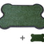 YES4PETS Dog Puppy Toilet Grass Potty Training Mat Loo Pad Bone Shape Indoor with 2 grass