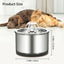 YES4PETS Automatic Electric Pet Water Fountain Dog Cat Stainless Steel Feeder Bowl Dispenser