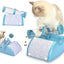 YES4PETS Cat Play Box Kit Pet Toy Kitten Toys Interactive Ball Peek Hunting Toy-Blue