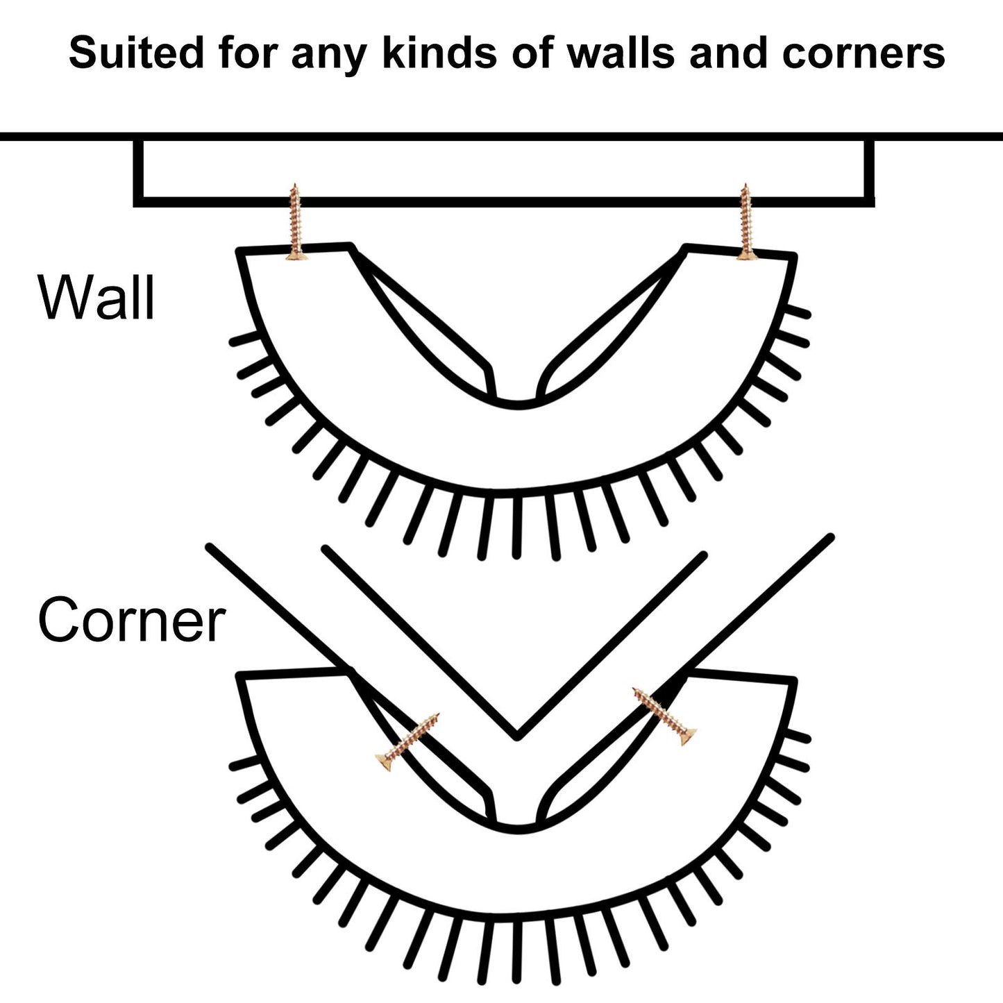 Cat Self Groomer Catnip  Dog Cat Toy Corner Groomer Wall Corner Scratcher Comb Grooming Massage Brush Black