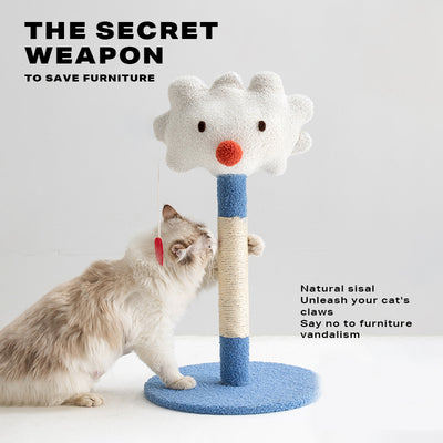 Cute emoticon cat scratching post toy cat tree