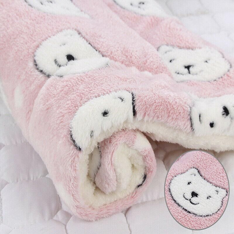 L Size Puppy Dog Cat Cushion Mattress Blanket Bed Soft Warm Pad Winter Kennel House - Navy Cat