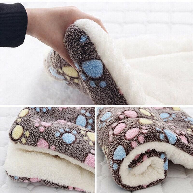 L Size Puppy Dog Cat Cushion Mattress Blanket Bed Soft Warm Pad Winter Kennel House - Pink Bear