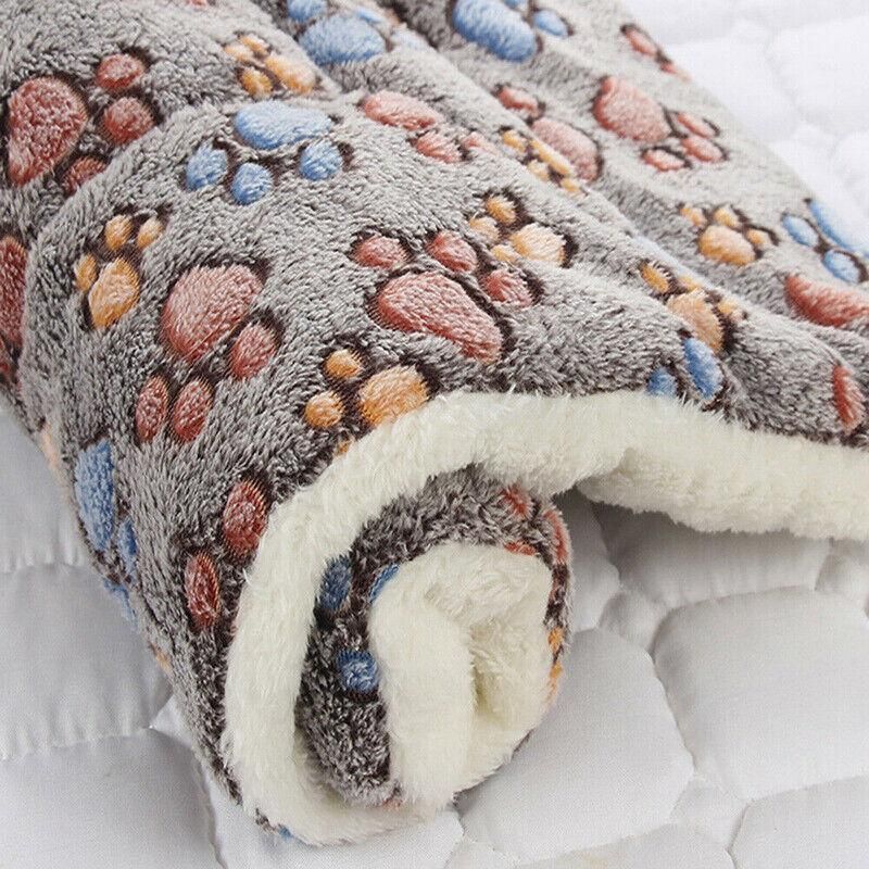 L Size Puppy Dog Cat Cushion Mattress Blanket Bed Soft Warm Pad Winter Kennel House - Pink Bear