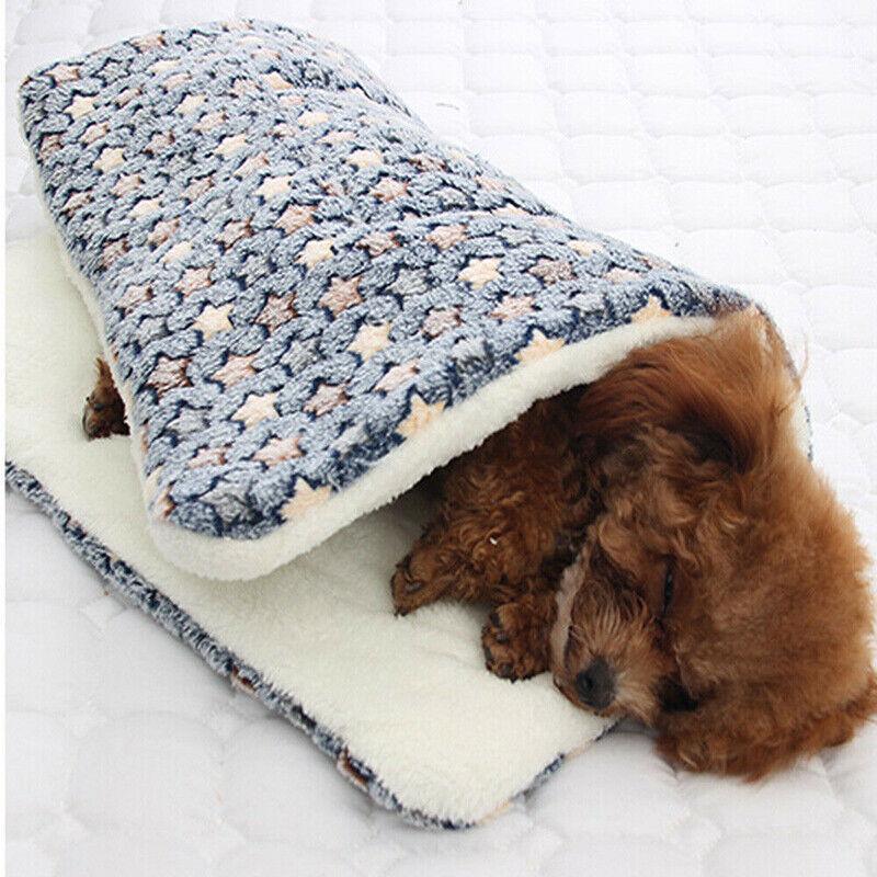 L Size Puppy Dog Cat Cushion Mattress Blanket Bed Soft Warm Pad Winter Kennel House - Pink Bear
