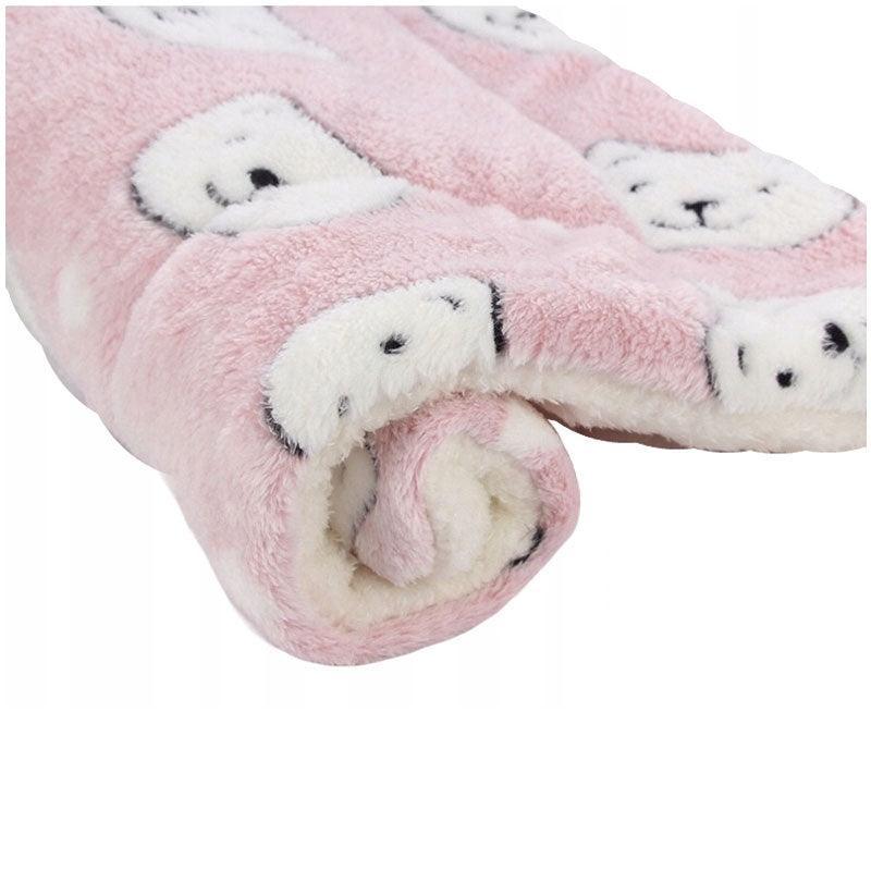 L Size Puppy Dog Cat Cushion Mattress Blanket Bed Soft Warm Pad Winter Kennel House - Blue Whitestar