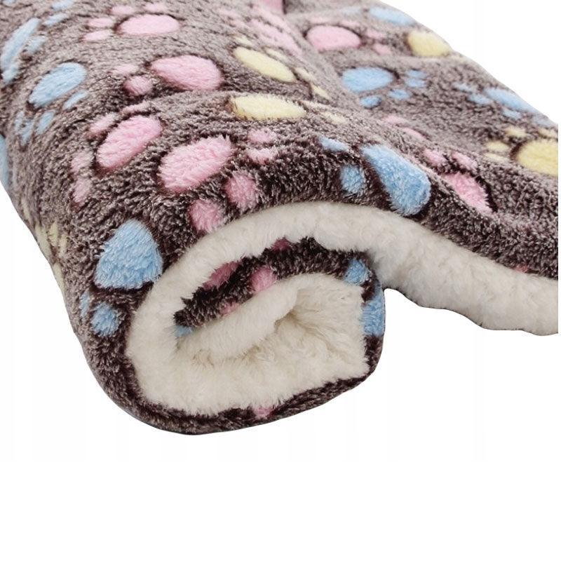 L Size Puppy Dog Cat Cushion Mattress Blanket Bed Soft Warm Pad Winter Kennel House - Blue Whitestar