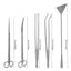 Stainless Steel Aquarium Tool Set Tweezers Scissors Spatula Kit 4 5 6PCS - 5PCS Tool + Bag
