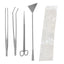 Stainless Steel Aquarium Tool Set Tweezers Scissors Spatula Kit 4 5 6PCS - 5PCS Tool + Bag