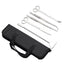 Stainless Steel Aquarium Tool Set Tweezers Scissors Spatula Kit 4 5 6PCS - 5PCS Tool + Bag