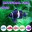 2PCS Artificial Betta Fish Aquarium Decorations Silicone Floating Moving Fish - Purple Lionfish