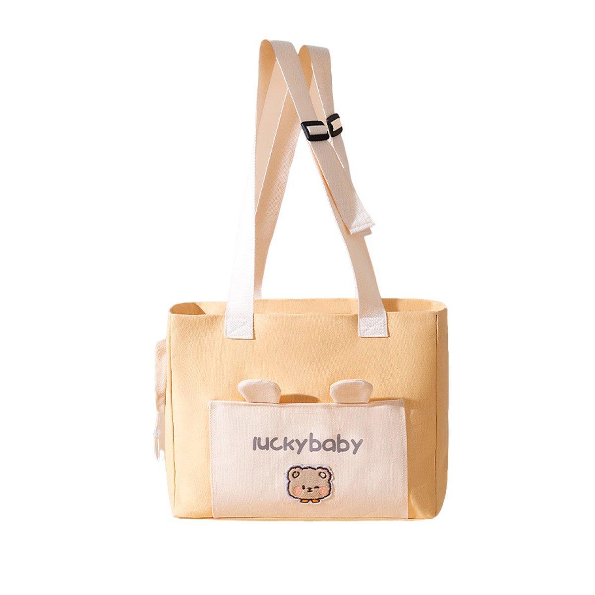 Portable Breathable Adjustable Crossbody Pet Carrier Bag Large Capacity for Pet - Blue