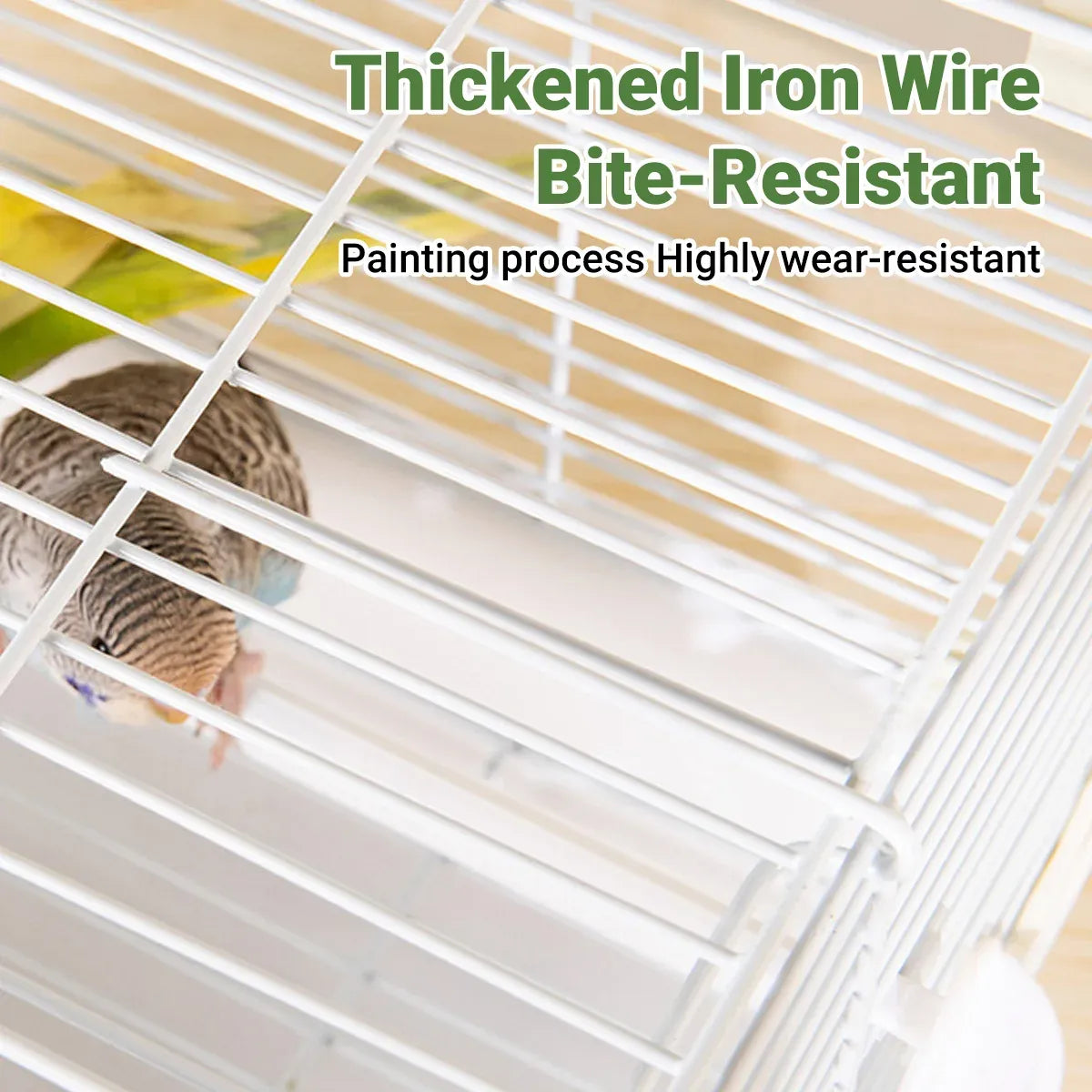 Portable Bird Carrier Cage Backpack Travel Bird Cage Outdoor Ventilated Pet Bag - Grey