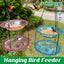 Outdoor Hanging Bird Feeder Bath Garden Patio Decoration for Attracting Birds - Grey
