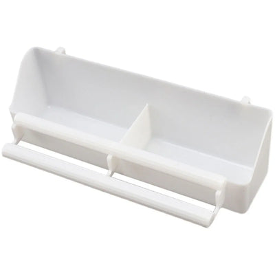 Bird Food Feeder Trough Box Water Bowl Container Cage Accessories Easy Install