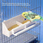 Bird Food Feeder Trough Box Water Bowl Container Cage Accessories Easy Install