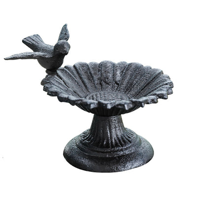 Retro Petal Shaped Bird Feeder Hanging Decorative Outdoor Garden Bird Feeding