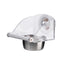 Parrot Stainless Steel Food Bowl Bird Feeder Cage Hanging Dish for Pet Birds - M