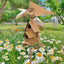 Birdhouse Garden Stakes Outdoor Yard Ornaments for Lawn and Garden Decoration - D