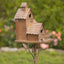 Birdhouse Garden Stakes Outdoor Yard Ornaments for Lawn and Garden Decoration - D