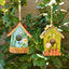 Handmade Birdhouse Resin Cute Patio Garden Hanging Nest Decoration for Outdoors - Green