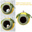 Bird Nest Parrot Nest Coconut Shell Braided Twine Colourful Cage Hanging Bed - White-Green-Screw Model
