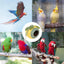 Bird Nest Parrot Nest Coconut Shell Braided Twine Colourful Cage Hanging Bed - White-Green-Screw Model