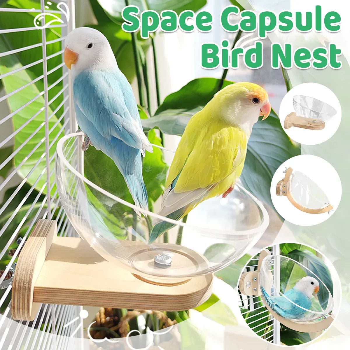 Parrot Rest Bird Nest Breathable for Small Parrots Comfortable Washable Durable - Swing Style