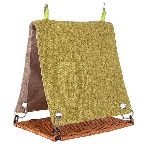 Summer Bird Nest Parrot House Rattan Like Woven Bird Home Breathable Durable