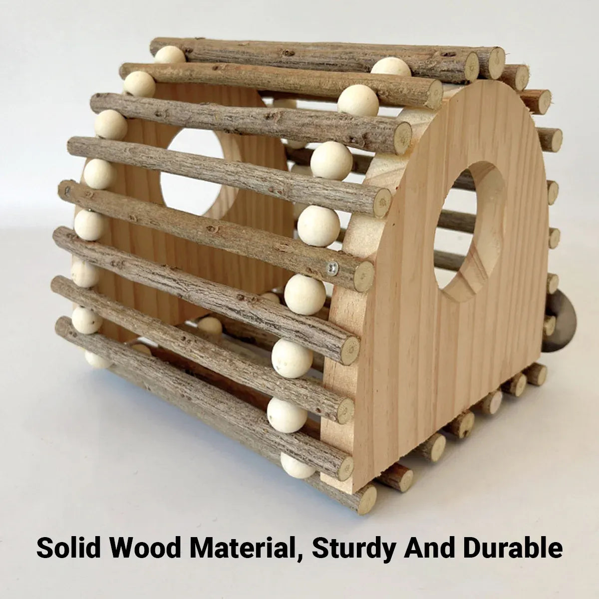 Wooden Bird Nest Durable Indoor Outdoor Garden Decor for Birds Sparrow Parrot