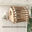 Wooden Bird Nest Durable Indoor Outdoor Garden Decor for Birds Sparrow Parrot